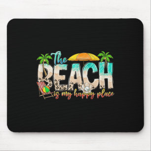 Alfombrilla De Ratón Cute Beach es mi lugar feliz para hombres mujeres
