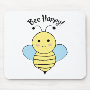 Alfombrilla De Ratón Cute Bee Happy