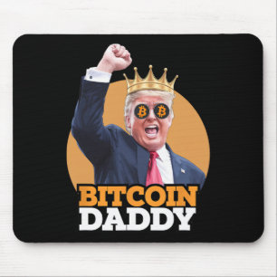 Alfombrilla De Ratón Cute Bitcoin Daddy Trump Cripto King Money Evoluti