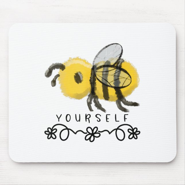 Alfombrilla De Ratón Cute Bumblebee Bee Yourself  (Frente)