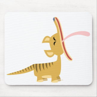 Alfombrilla De Ratón Cute Cartoon Yawning Thylacine Mousepad