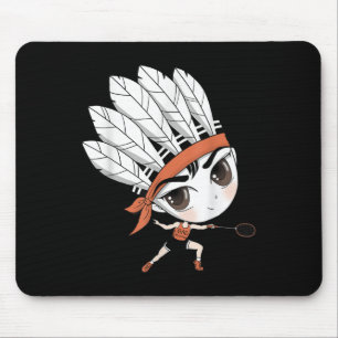 Alfombrilla De Ratón Cute Chibi Badminton Birdie Manga Personalizado