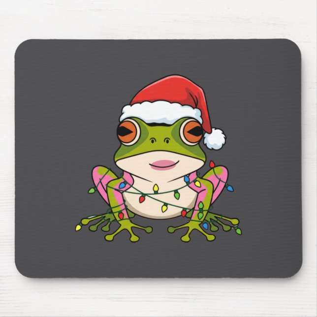 Alfombrilla De Ratón Cute Christmas Coqui Frog _ Holiday Puerto Rican L (Frente)