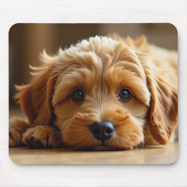 Alfombrilla De Ratón Cute Cockapoo Puppy – Adorable Dog Mouse Pad (Frente)