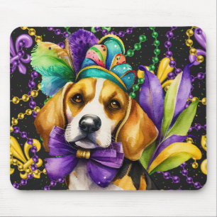 ALFOMBRILLA DE RATÓN CUTE COLOR DE AGUA MARDI GRAS BEAGLE DOG