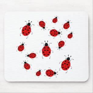 Alfombrilla De Ratón Cute colorful ladybugs clip art