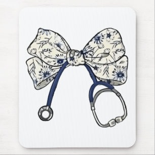 Alfombrilla De Ratón Cute Coquette Bow Coquette Bow Nurse Enfermería