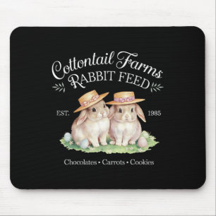 Alfombrilla De Ratón Cute Coquette Easter Cottontail Farms Bunny Mujere