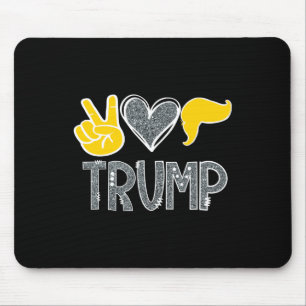 Alfombrilla De Ratón Cute Corazón de Paz Amor Trump Donald Divertido Pe