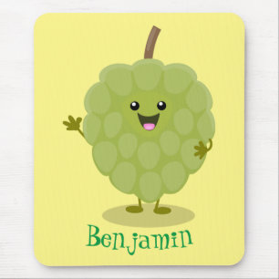 Alfombrilla De Ratón Cute crema crema de manzana cherimoya personalizad