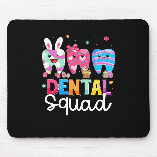 Alfombrilla De Ratón Cute dental Dental Squad Dental Assistant Eggs Eas (Frente)