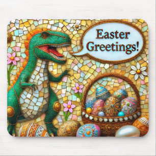 Alfombrilla De Ratón CUTE DINOSAUR EASTER GREETINGS Eggings ~