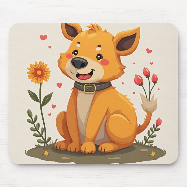Alfombrilla De Ratón "Cute dog design mouse pad". (Frente)