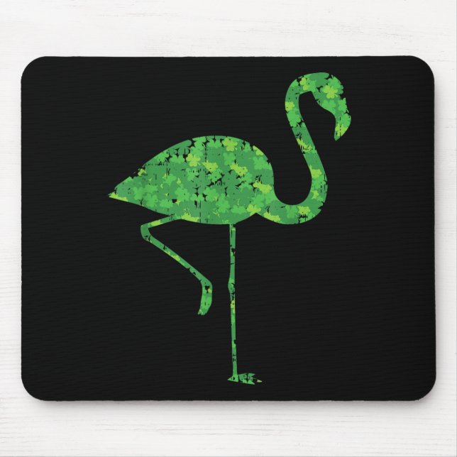 Alfombrilla De Ratón Cute Flamingo Shamrocks Shirt St Patricks Day Anim (Frente)