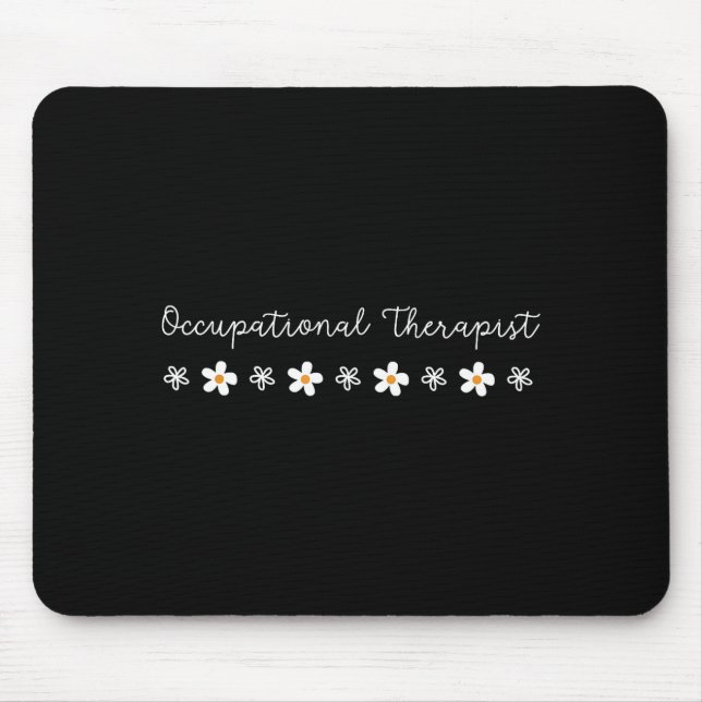 Alfombrilla De Ratón Cute Floral Daisy Occupational Therapy Therast Ot  (Frente)