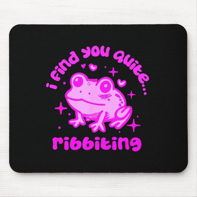 Alfombrilla De Ratón Cute Frog Pun Ribbiting Frog Lovers Quote Design  (Frente)