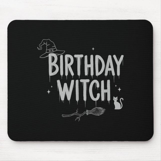 Alfombrilla De Ratón Cute Funny Witch Witchy Birthday Witches Happy Wom (Frente)