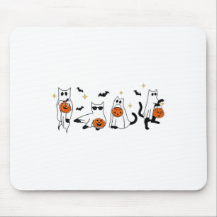 Alfombrilla De Ratón Cute Gato Fantasma Divertido vestido Halloween Rop