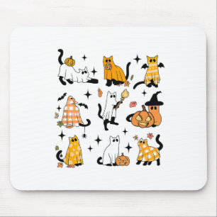 Alfombrilla De Ratón Cute Gato Fantasma Divertido vestido Halloween Rop