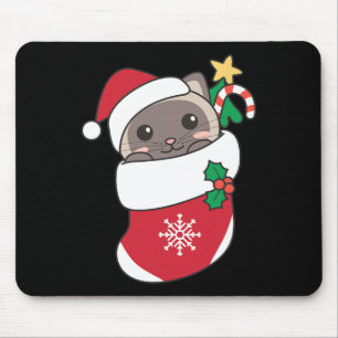 Alfombrilla De Ratón Cute Gatos Siameses En Acciones De Navidades Para 