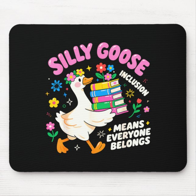 Alfombrilla De Ratón Cute Goose Inclusion Everyone Belongs Teacher Gift (Frente)