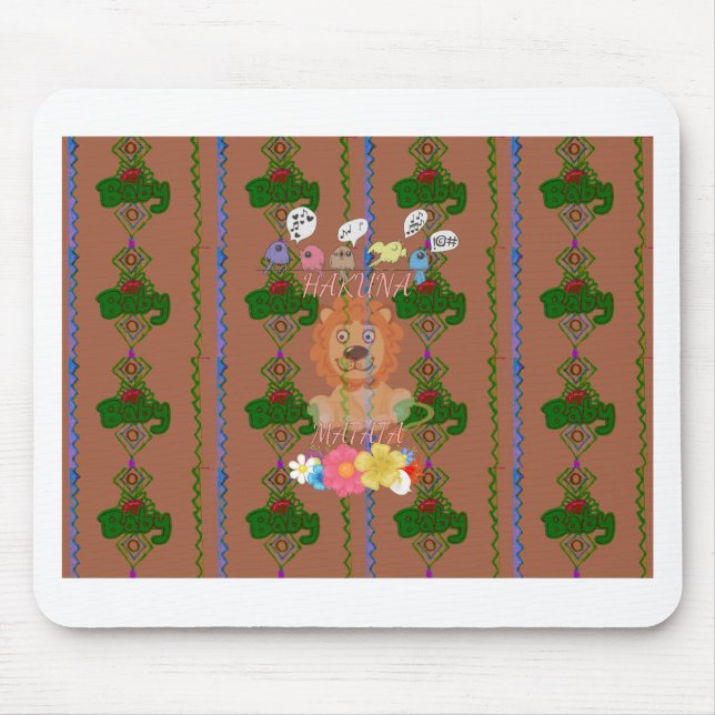 Alfombrilla De Ratón Cute gracioso Rey del León Bebé: Diseño de Hakuna  (Frente)