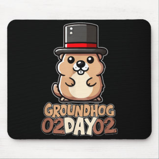 Alfombrilla De Ratón Cute Happy Groundhog Day February 2nd Phils Holida