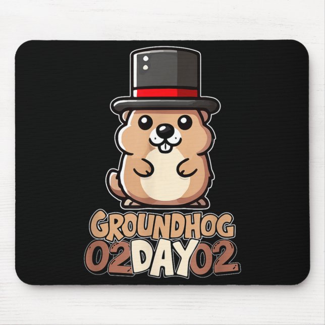 Alfombrilla De Ratón Cute Happy Groundhog Day February 2nd Phils Holida (Frente)