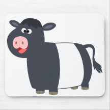 Cute Happy Personalizado Belt Galloway Cow Mousepa