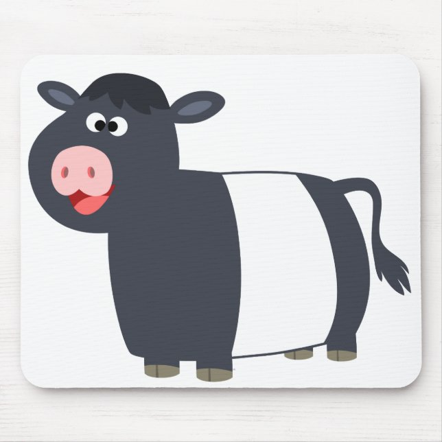 Alfombrilla De Ratón Cute Happy Personalizado Belt Galloway Cow Mousepa (Frente)