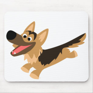 Alfombrilla De Ratón Cute Happy Personalizado German Shepherd Mousemat