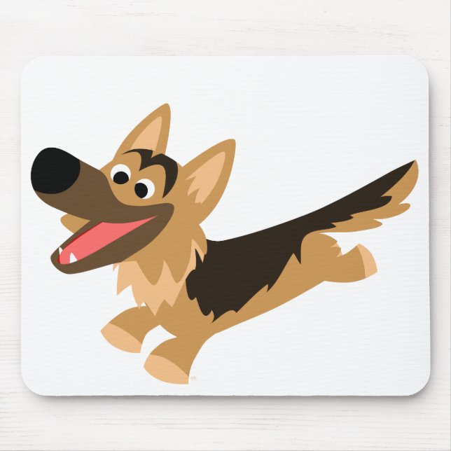 Alfombrilla De Ratón Cute Happy Personalizado German Shepherd Mousemat (Frente)
