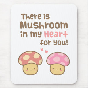 Alfombrilla De Ratón Cute Hongo en mi Corazón Para Ti Amor Juego de Pal