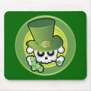 Alfombrilla De Ratón Cute Irish Skull