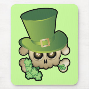 Alfombrilla De Ratón Cute Irish Skull