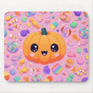 Alfombrilla De Ratón Cute Jack-o-Lantern con Candy - Mousepad