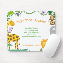 Alfombrilla De Ratón Cute Jungle Animals Child Daycare Business