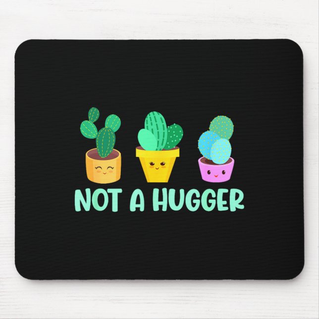 Alfombrilla De Ratón Cute Kawaii Do Not Hug I'm Not A Hugger Cactus  (Frente)