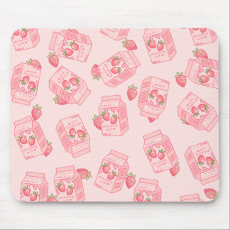 Alfombrilla De Ratón Cute Kawaii Fresa Personalizado Leche Almohadilla 