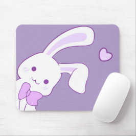 Alfombrilla De Ratón Cute Kawaii Pastel Púrpura Conejo Espiando