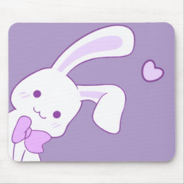 Alfombrilla De Ratón Cute Kawaii Pastel Púrpura Conejo Espiando