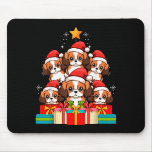 Alfombrilla De Ratón Cute King Charles Cavalier Le Perro Navidad Árbol