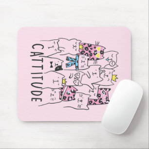 Alfombrilla De Ratón Cute Kitten Cattitude   Regalo de los amantes del 