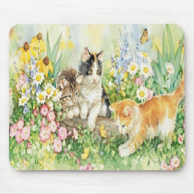 Alfombrilla De Ratón Cute Kittens Mouse Pad (Frente)