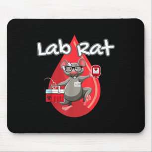 Alfombrilla De Ratón Cute Lab Rat Blood Bank Medical Technologist Scien