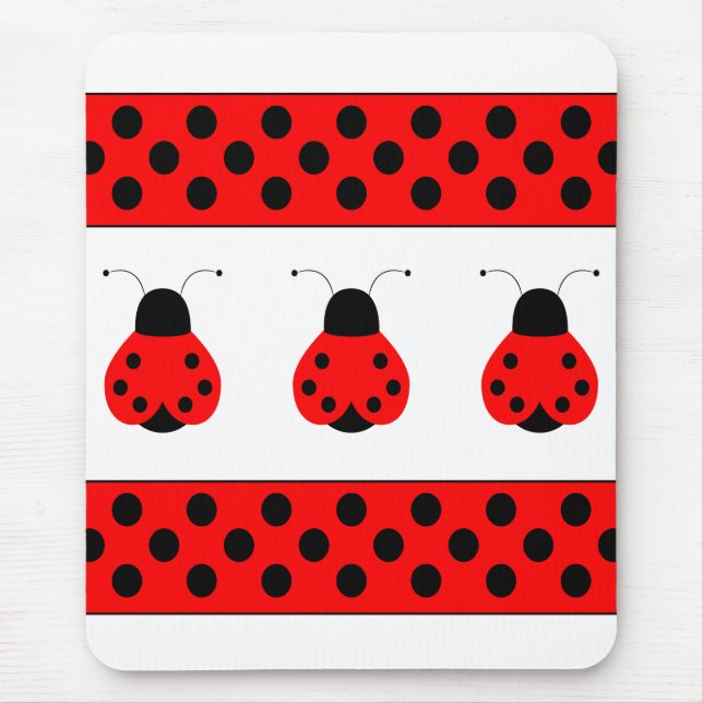 Alfombrilla De Ratón Cute Ladybug Mousepad (Frente)