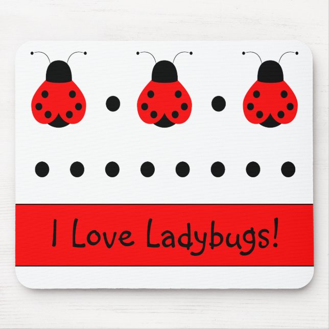 Alfombrilla De Ratón Cute Ladybug Mousepad (Frente)