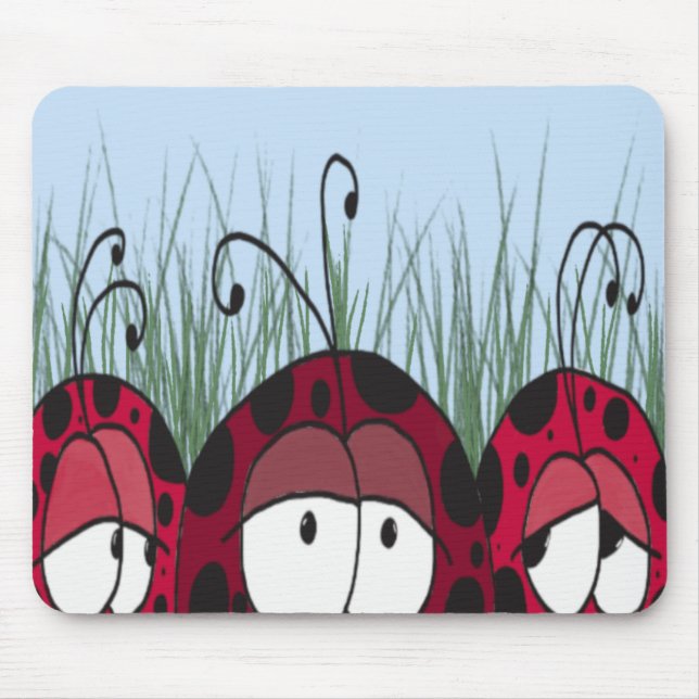 Alfombrilla De Ratón Cute Ladybugs (Frente)
