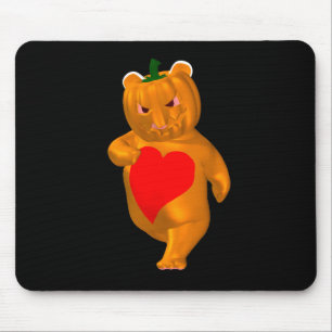 Alfombrilla De Ratón Cute Little Bear With Pumpkin Head