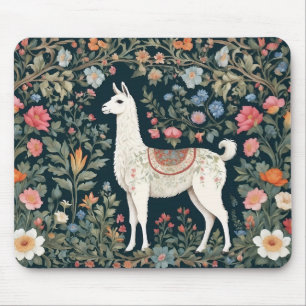 Alfombrilla De Ratón Cute Llama Elegante Floral